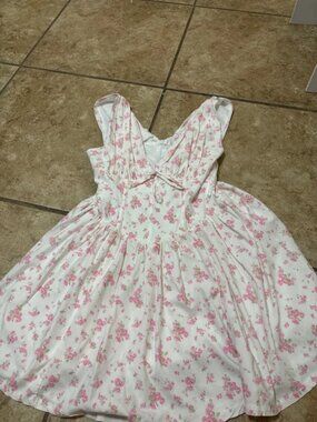 Pink floral dress